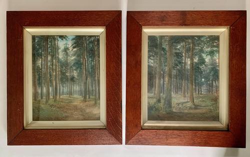 Pair of 19thc Woodland Scenes - signed Macdonald (1 of 5)