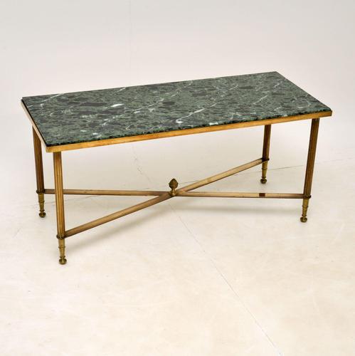 Vintage Brass & Marble Coffee  Table (1 of 9)