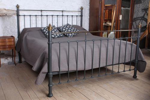 Handsome 6ft Edwardian Brass & Iron Super King Size Bed (1 of 7) Handsome 6ft Edwardian Brass & Iron Super King Size Bed (1 of 7)