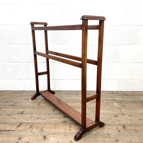 Antique Edwardian Mahogany Towel Rail (1 of 9)