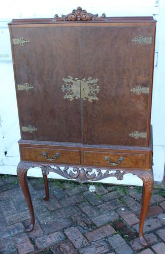 1940's Mahogany Drinks Cabinet on Cab Legs - Well Fitted Interior (1 of 5)