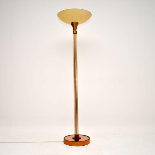 Art Deco Copper & Glass Vintage Floor Lamp (1 of 10)