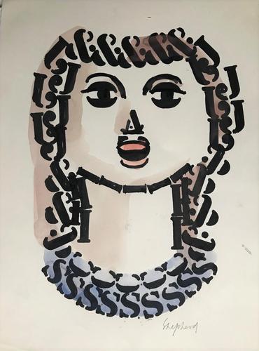 Original watercolour 'A head for numbers' by Toby Horne Shepherd 1909-1993. Signed (1 of 1) Original watercolour 'A head for numbers' by Toby Horne Shepherd 1909-1993. Signed (1 of 1)