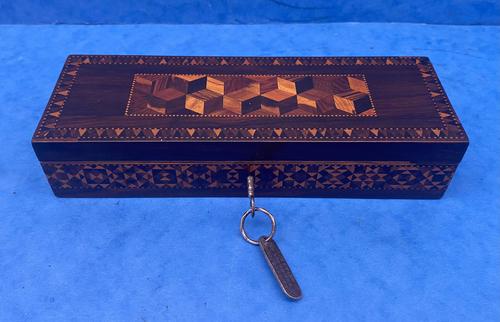 William IV Rosewood Glove Box with Stick Ware & Tunbridge Ware (1 of 14)