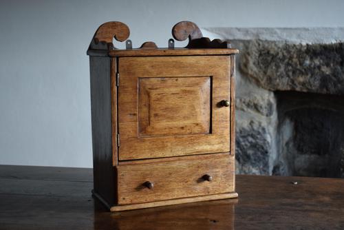 Small Rustic Antique Oak Wall Cupboard (1 of 10)