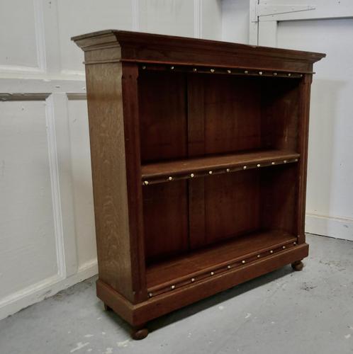 Arts & Crafts Open Oak Bookcase (1 of 5)