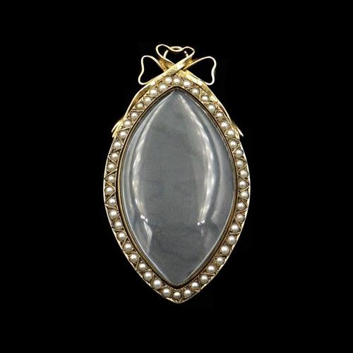 Antique Georgian Pearl Large Navette Silver Gilt Gold Locket Pendant (1 of 11) Antique Georgian Pearl Large Navette Silver Gilt Gold Locket Pendant (1 of 11)