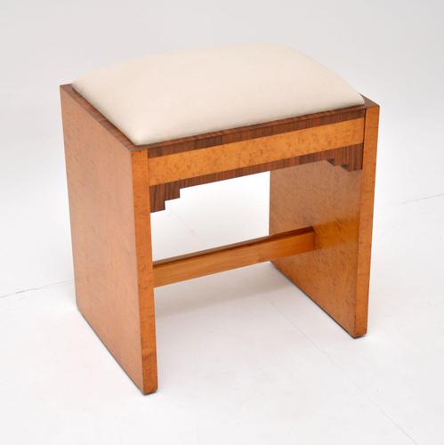 Art Deco Period Burr Maple & Walnut Stool (1 of 8) Art Deco Period Burr Maple & Walnut Stool (1 of 8)