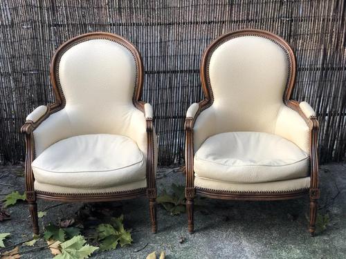 Pair of French Bergere Armchairs (1 of 10) Pair of French Bergere Armchairs (1 of 10)