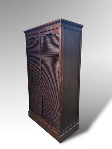 French Double Filing Cabinet Tambour Roller Shutter Trays (1 of 15)