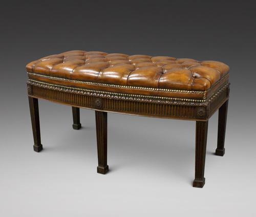 Hepplewhite Revival Bow-fronted Stool (1 of 6) Hepplewhite Revival Bow-fronted Stool (1 of 6)