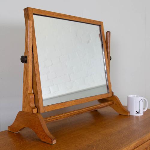 Mid-Century Oak Air Ministry Swing Mirror (1 of 9)