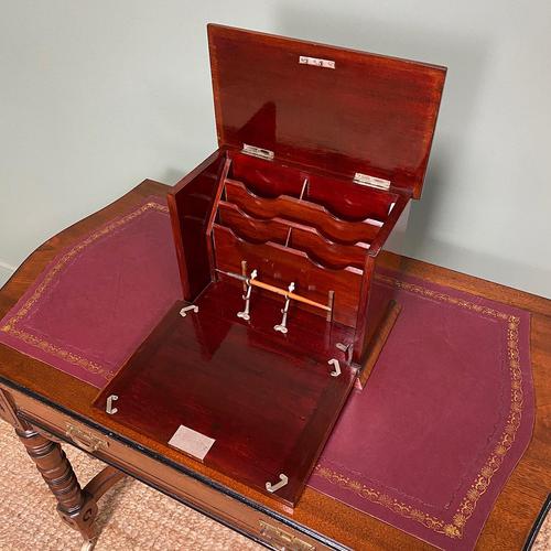 Inlaid Edwardian Mahogany Antique Writing Slope / Box (1 of 4)