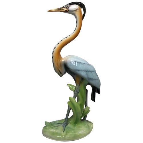 Collectible Italian Elegant Beautiful Porcelain Crane Bird Ornament Signed (1 of 21) Collectible Italian Elegant Beautiful Porcelain Crane Bird Ornament Signed (1 of 21)