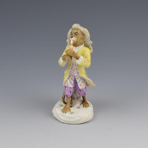 Dresden Porcelain Monkey Band Figure Clarinet Player (1 of 7) Dresden Porcelain Monkey Band Figure Clarinet Player (1 of 7)
