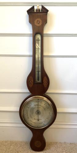 George III Inlaid Mahogany Wheel Barometer (1 of 8) George III Inlaid Mahogany Wheel Barometer (1 of 8)