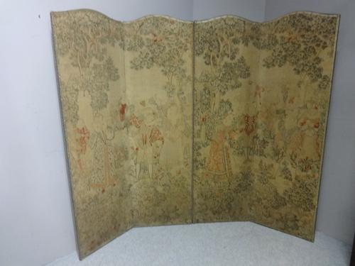 Period Four Fold Screen c.1850 (1 of 5) Period Four Fold Screen c.1850 (1 of 5)