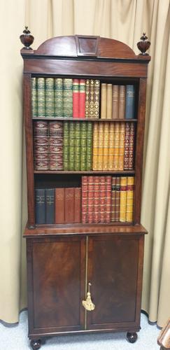 Regency Open Bookcase on Cupboard (1 of 2)