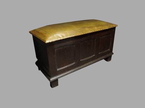 Leather Covered Oak Coffer c.1750 (1 of 1)