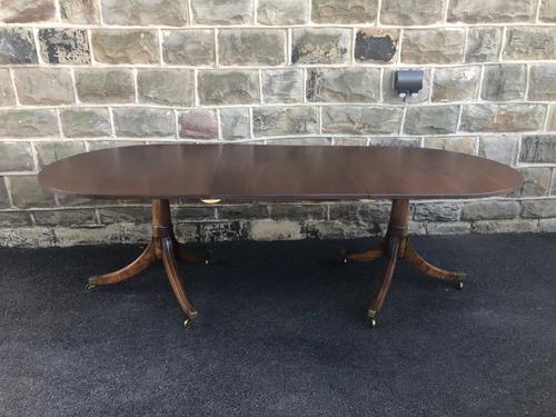 Antique Mahogany Twin Pillar 7.5ft Extending Dining Table (1 of 9)