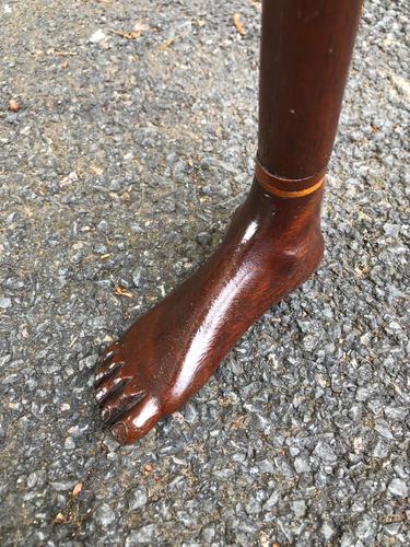 Antique Carved Foot Walking Stick (1 of 7)