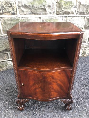 Antique Mahogany Serpentine Bedside Cabinet c.1910 (1 of 10)