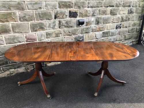 Antique Mahogany Twin Pillar Extending Dining Table (1 of 10)