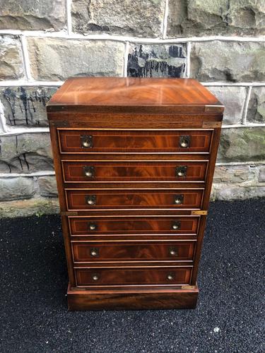 Brass Bound Mahogany Campaign Bachelors Chest (1 of 10)