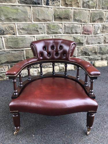 Antique Mahogany & Leather Club Armchair (1 of 9) Antique Mahogany & Leather Club Armchair (1 of 9)
