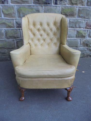 Antique Leather Wing Armchair c.1910 (1 of 1) Antique Leather Wing Armchair c.1910 (1 of 1)