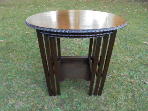 Antique Mahogany Nest of 3 Tables c.1910 (1 of 1) Antique Mahogany Nest of 3 Tables c.1910 (1 of 1)