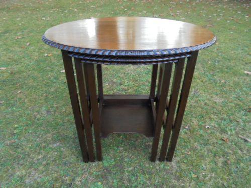 Antique Mahogany Nest of 3 Tables c.1910 (1 of 1)