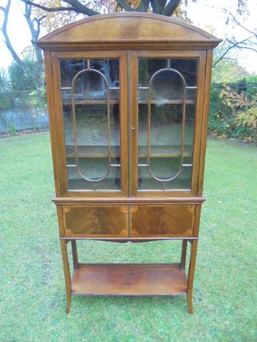 Edwardian Inlaid Mahogany Display Cabinet Bookcase c.1910 (1 of 1)