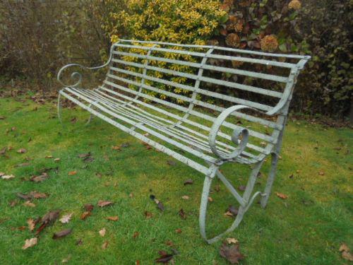 Antique Wrought Iron Garden Bench c.1850 (1 of 1)