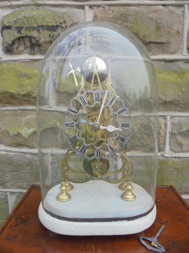 Antique Fusee Movement Skeleton Clock c.1860 (1 of 1)