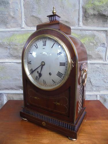 Antique Mahogany & Brass Bracket Clock Mappin & Webb (1 of 1)