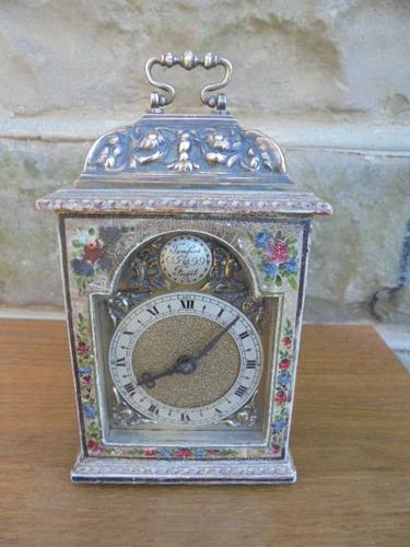 Antique Miniature Basket Top Bracket Clock c.1900 (1 of 1)