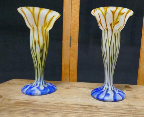 Stunning Pair of French 19th Century End of Day Vases (1 of 6)