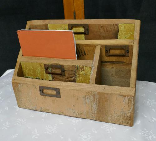 Distressed Industrial Look Desk Top Stationary Box Letter Rack (1 of 8) Distressed Industrial Look Desk Top Stationary Box Letter Rack (1 of 8)