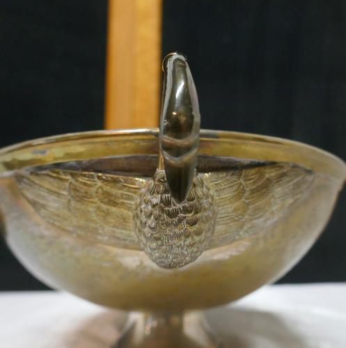 Indian Beaten Brass Oval Dish with Swan Handles (1 of 7) Indian Beaten Brass Oval Dish with Swan Handles (1 of 7)