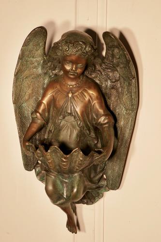 French Bronze Angel, Wall Plaque after Dumaige 1838 (1 of 5)