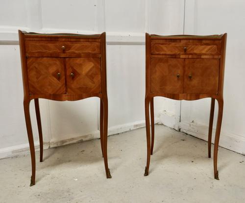 Pair of French Satin Walnut Bedside Cabinets (1 of 6) Pair of French Satin Walnut Bedside Cabinets (1 of 6)