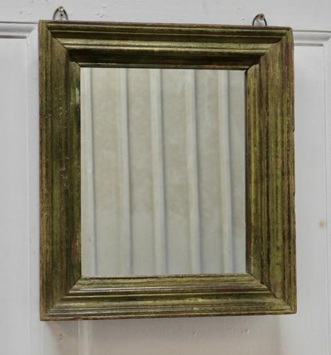 19th Century French Wall Mirror with Old Painted Frame (1 of 4)