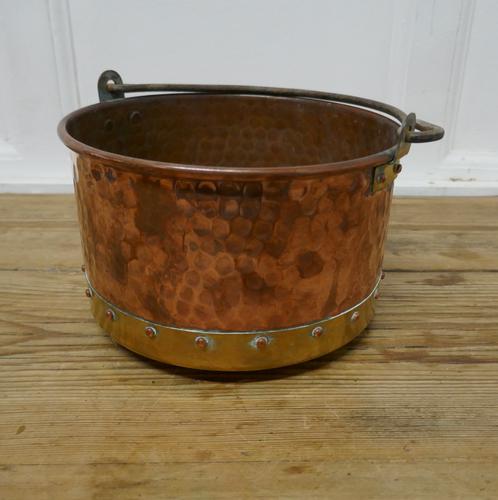 Beaten Copper & Brass Bucket Planter (1 of 4)