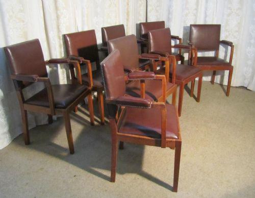 Set of 8 Oak & Leather Boardroom or Dining Chairs by Heals (1 of 1) Set of 8 Oak & Leather Boardroom or Dining Chairs by Heals (1 of 1)