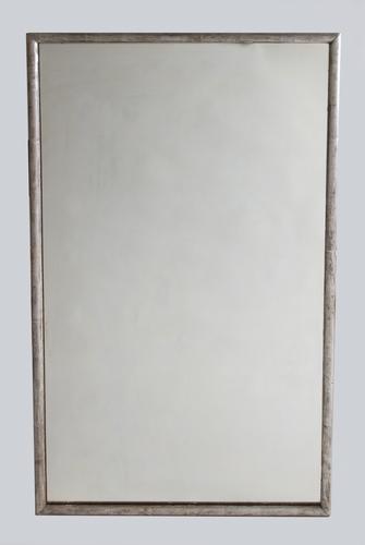 French Large Silvered Overmantle Mirror c.1900 (1 of 6)