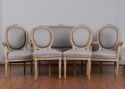 Late 19th Century 5 Piece French Painted Salon Suite (1 of 1) Late 19th Century 5 Piece French Painted Salon Suite (1 of 1)