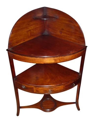 Georgian Mahogany Corner Washstand C.1820 (1 of 1)