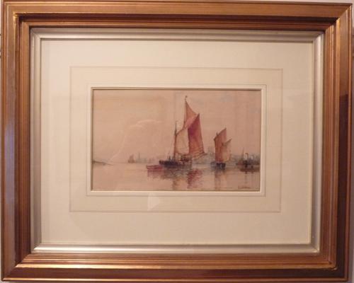 Watercolour of Shoreham Harbour by F.J.Aldridge c.1910 (1 of 1) Watercolour of Shoreham Harbour by F.J.Aldridge c.1910 (1 of 1)