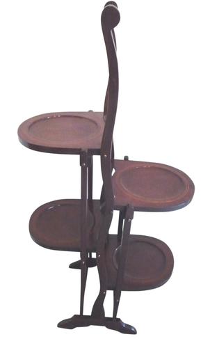 Inlaid Mahogany Folding Cake Stand c.1920 (1 of 1)